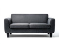 Canapé 2 places en tissu 168x82x78 cm - gris foncé - pour salon moderne