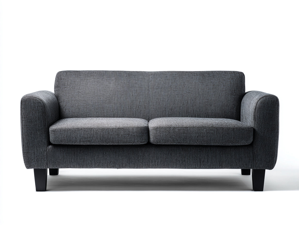 Canapé 2 places en tissu 168x82x78 cm - gris foncé - pour salon moderne