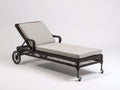 Bain de soleil en résine tressée 205x76x86 cm - marron foncé et gris clair - dossier inclinable pour jardin