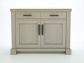 Buffet en bois 96x40x88 cm - gris clair - design contemporain pour salle à manger
