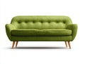 Canapé 2 places en tissu texturé 174x81x79 cm - vert clair - pour salon style rétro