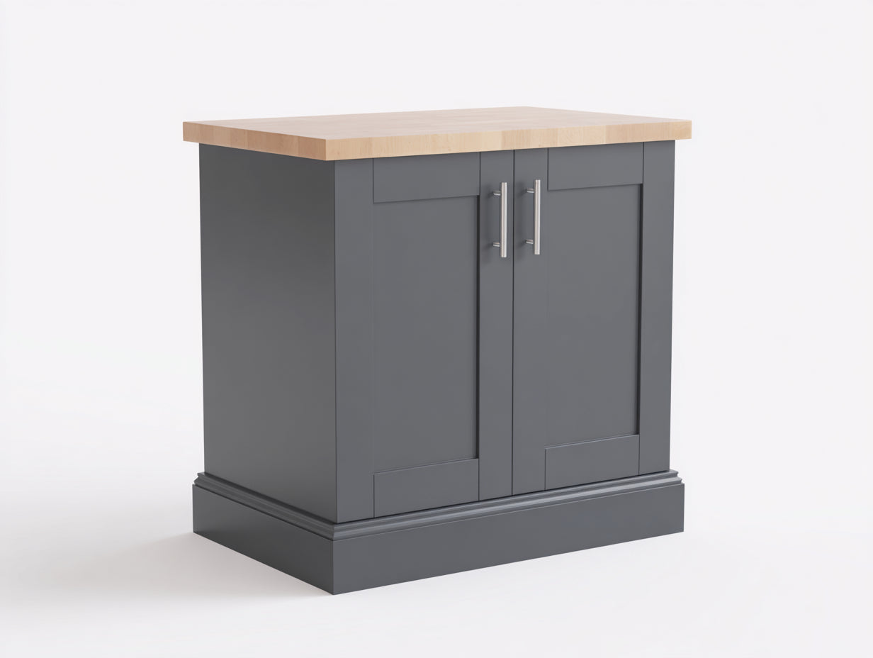 Buffet en bois 86x45x87 cm - gris foncé et bois naturel - design moderne pour salle à manger