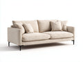 Canapé 2 places en tissu 178x86x79 cm - beige et noir - design moderne pour salon